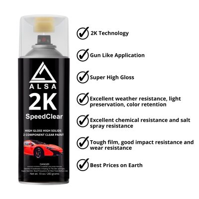 2K Speed Clear - 2k clear can - 2K Clear Coat Spray Can - Image 2
