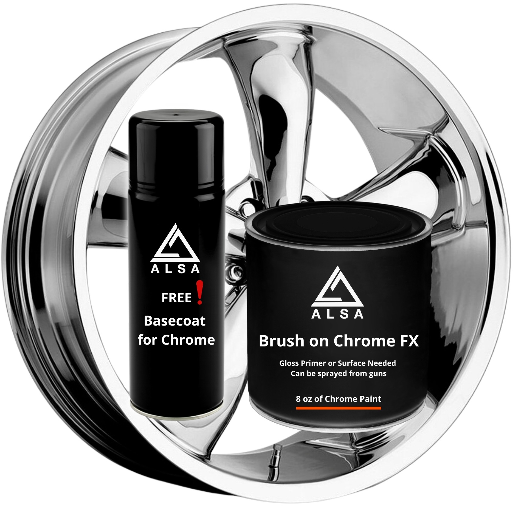 Brush on chrome paint 8 oz